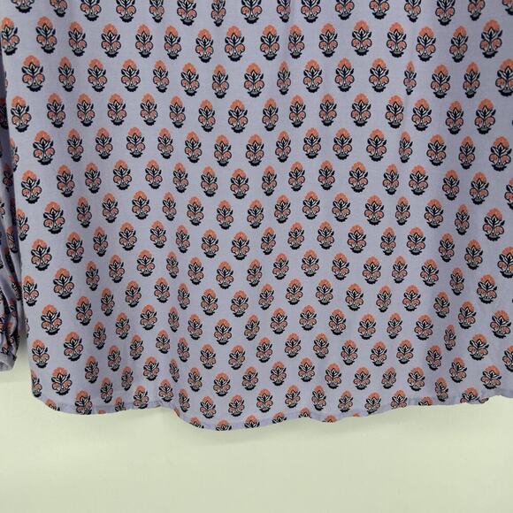 Matilda Jane Topiary Top Purple Boho Long Sleeve Pleated Split Neck Size XL - Picture 6 of 10